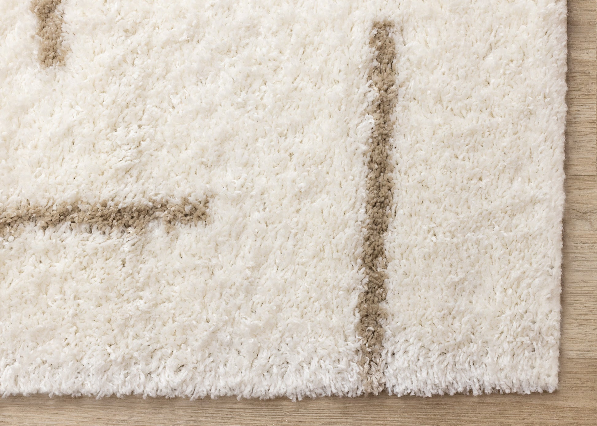 Contemporary Stripes Tonal Solid Cream Area Rug-5