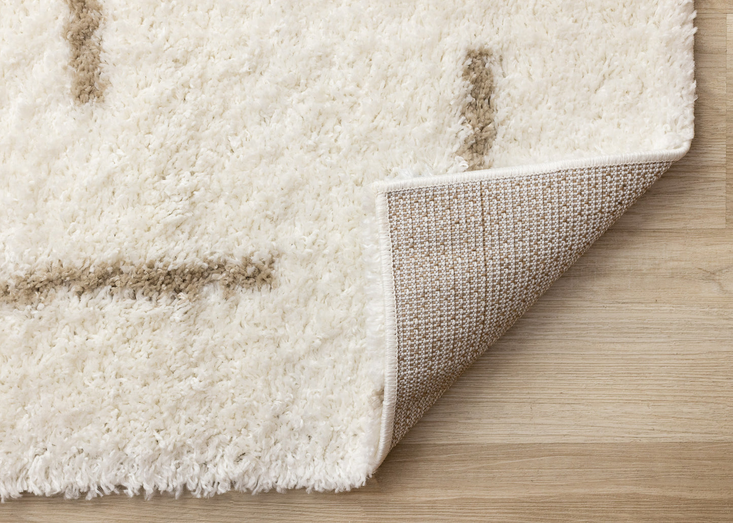 Contemporary Stripes Tonal Solid Cream Area Rug-6