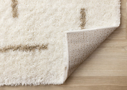 Contemporary Stripes Tonal Solid Cream Area Rug-6
