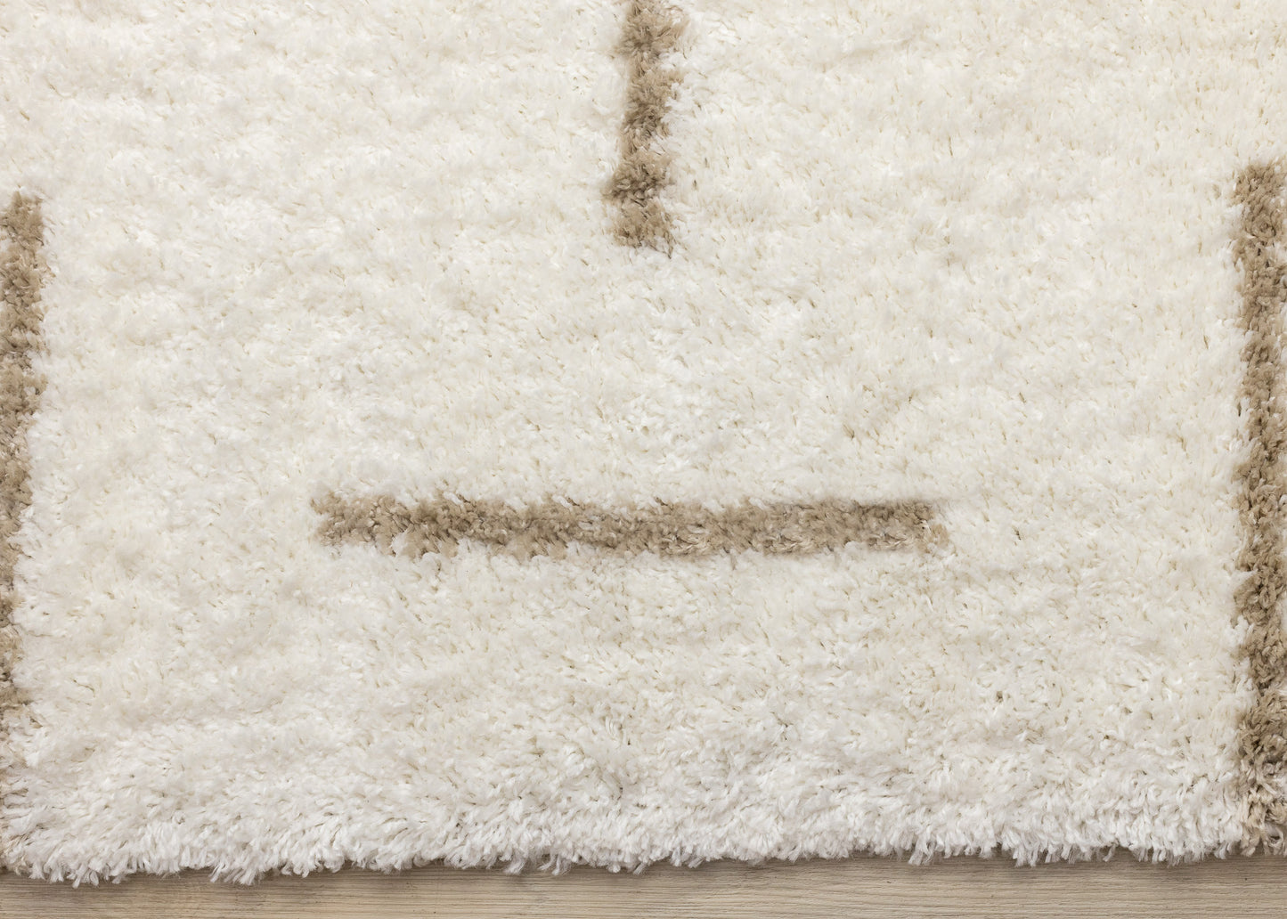 Contemporary Stripes Tonal Solid Cream Area Rug-8