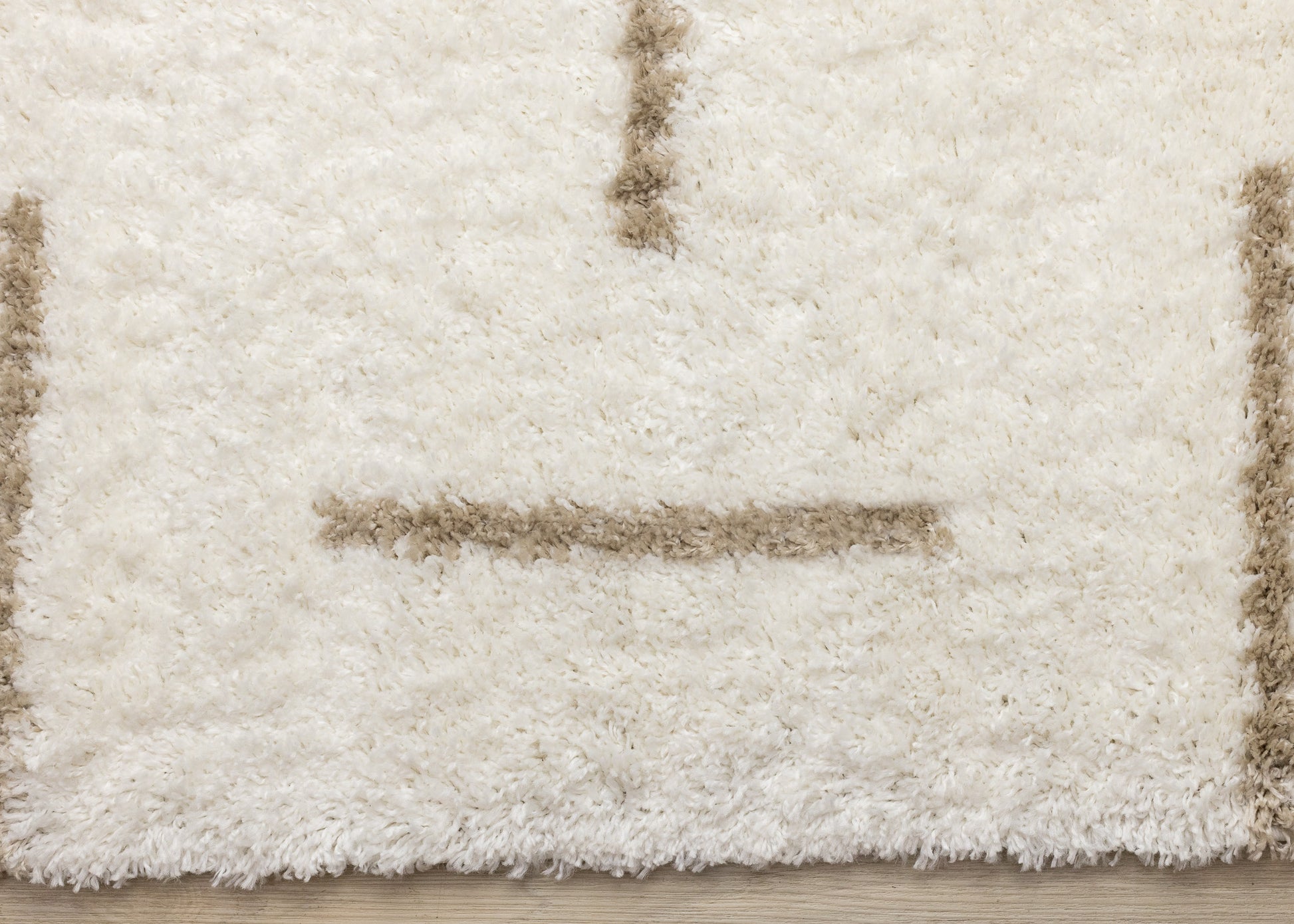 Contemporary Stripes Tonal Solid Cream Area Rug-8