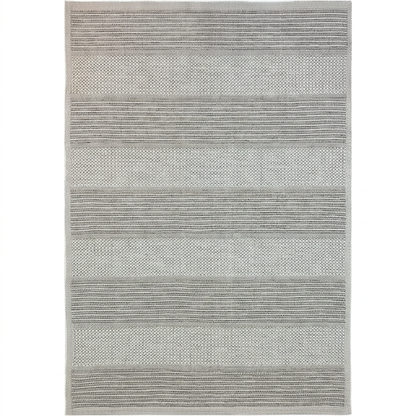 Abstract Modern Grey and Beige Outdoor Rug