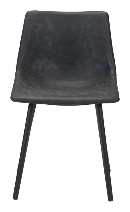 Chaise de salle à manger Daniel (lot de 2) noire vintage