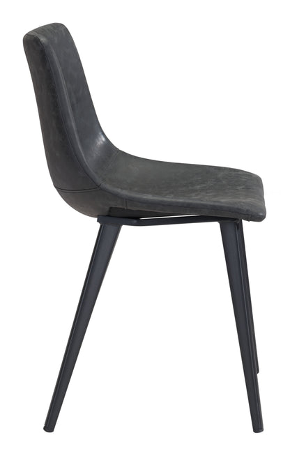 Chaise de salle à manger Daniel (lot de 2) noire vintage