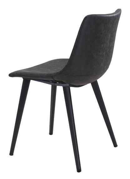Chaise de salle à manger Daniel (lot de 2) noire vintage