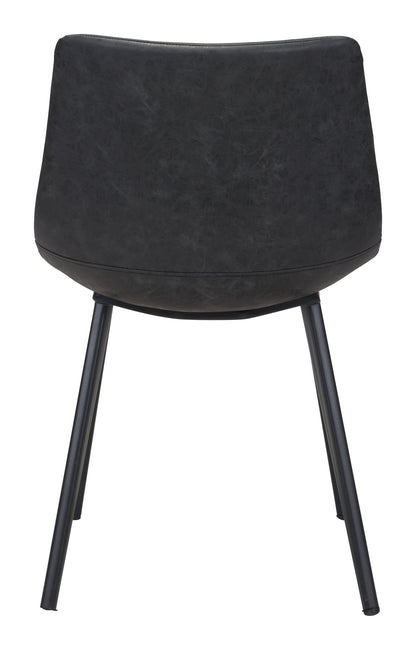 Chaise de salle à manger Daniel (lot de 2) noire vintage