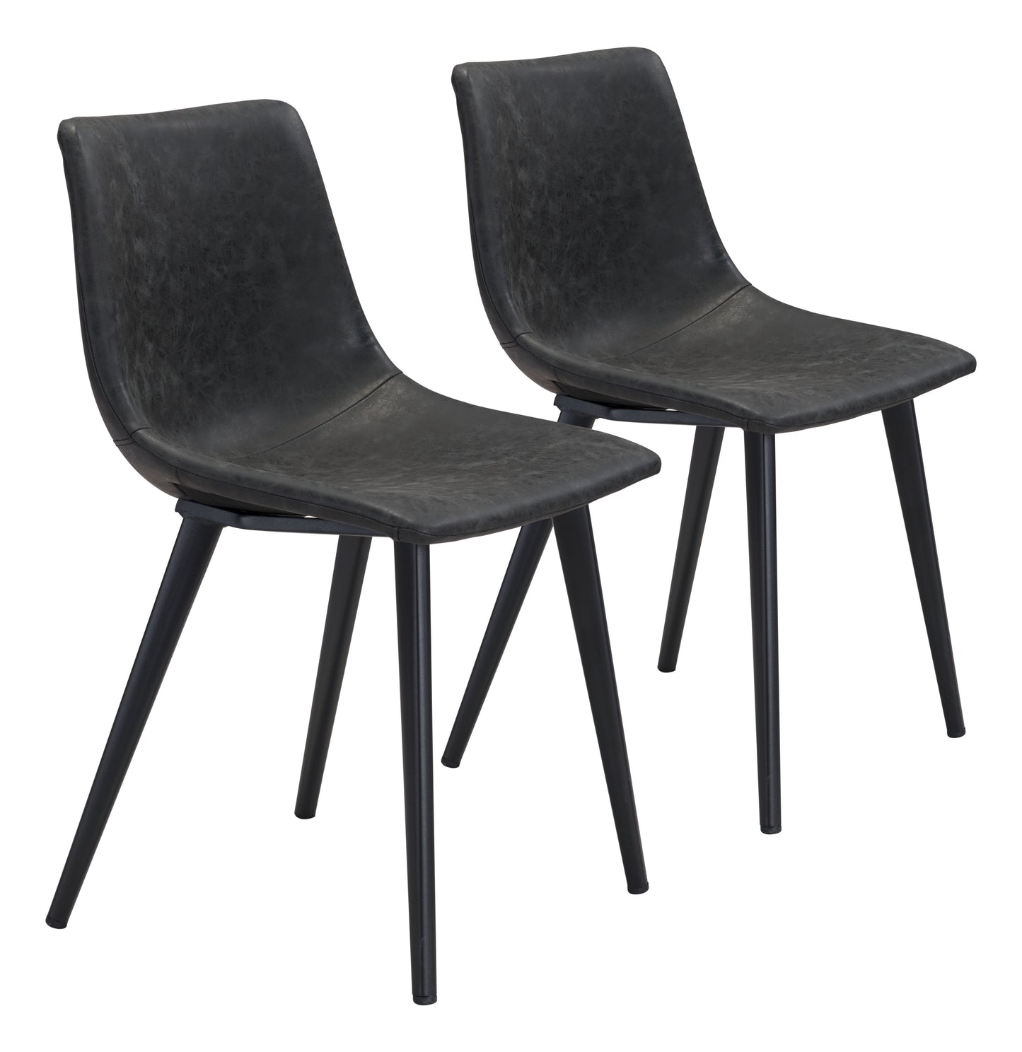 Chaise de salle à manger Daniel (lot de 2) noire vintage