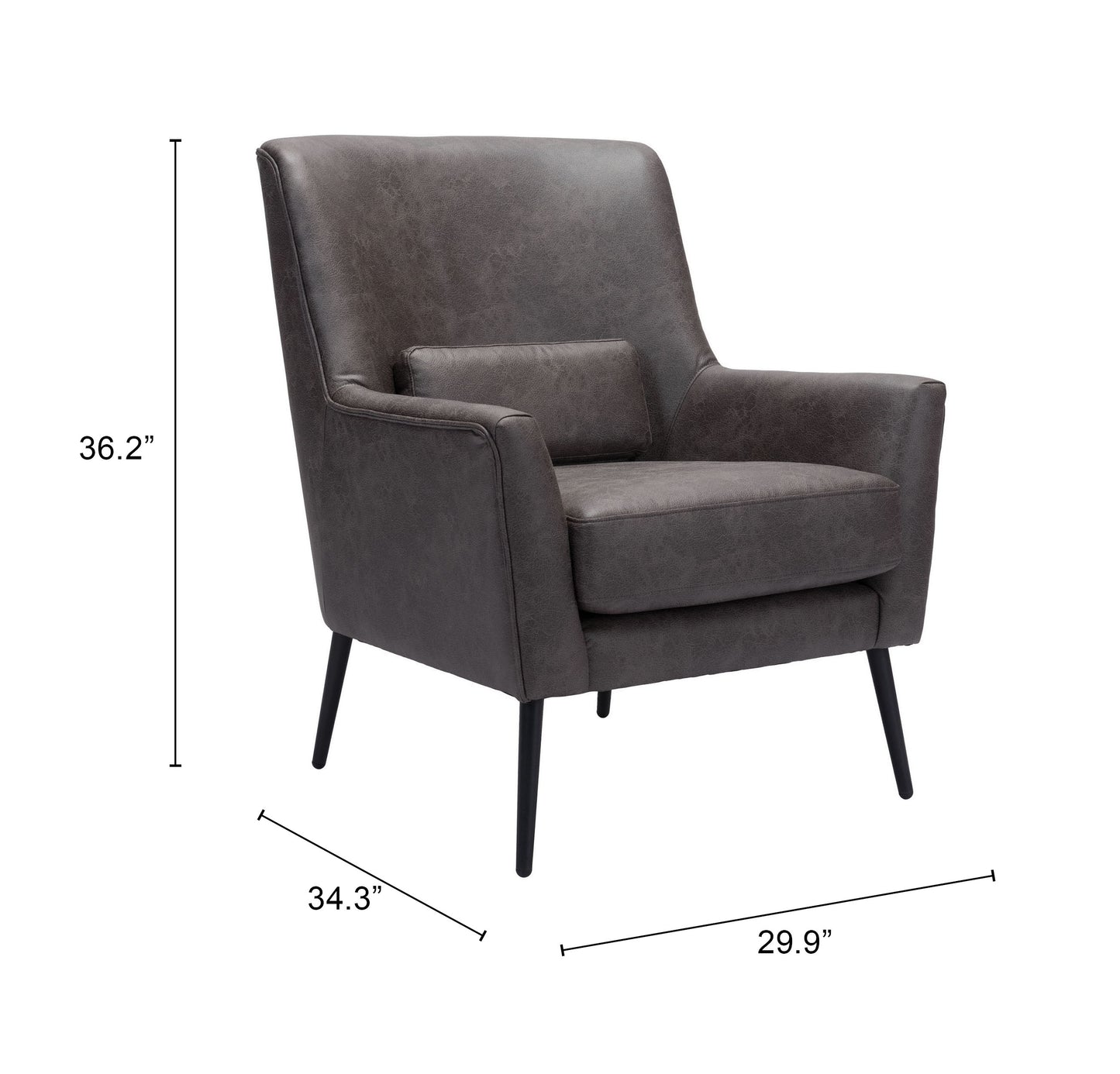Fauteuil d'appoint Ontario noir vintage