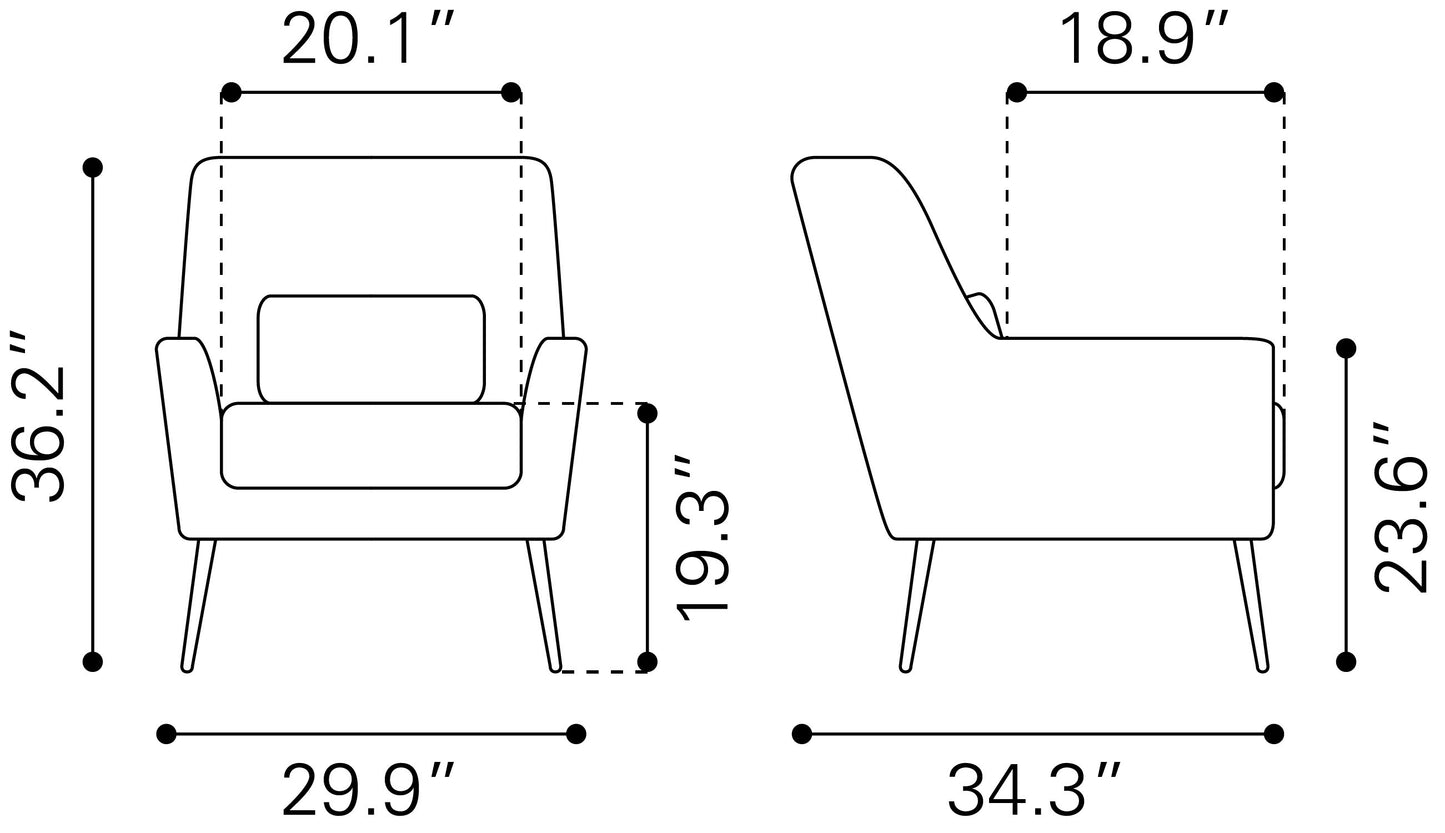 Fauteuil d'appoint Ontario noir vintage