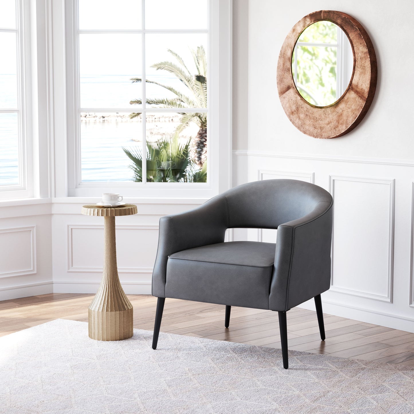 Fauteuil d'appoint Berkeley gris vintage