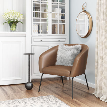 Chaise d'appoint Quinten Brun Vintage
