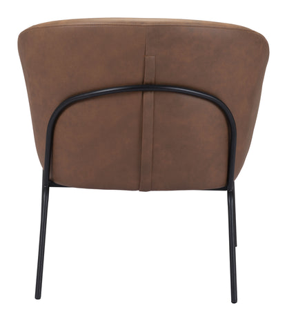 Chaise d'appoint Quinten Brun Vintage