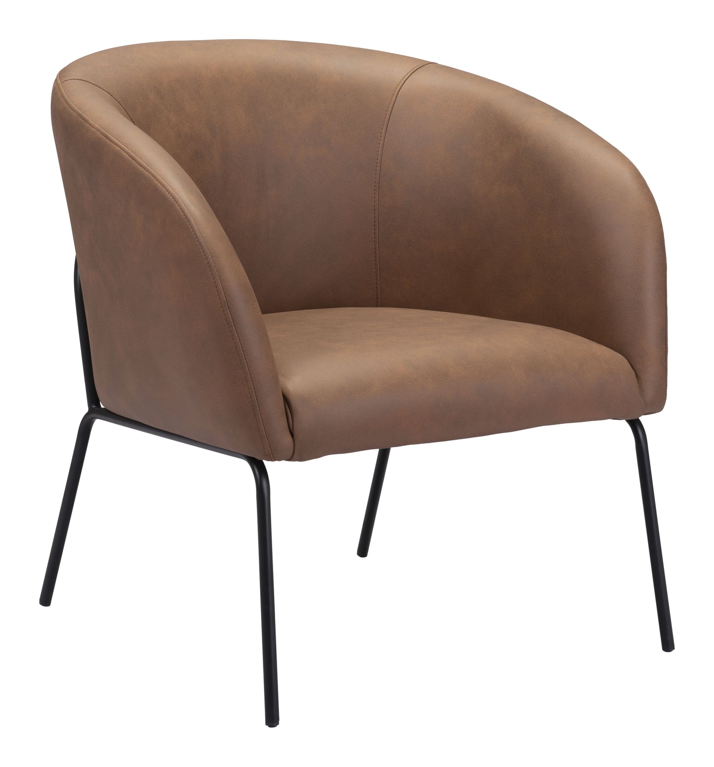 Chaise d'appoint Quinten Brun Vintage