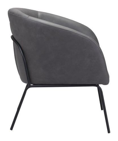 Fauteuil d'appoint Quinten gris vintage