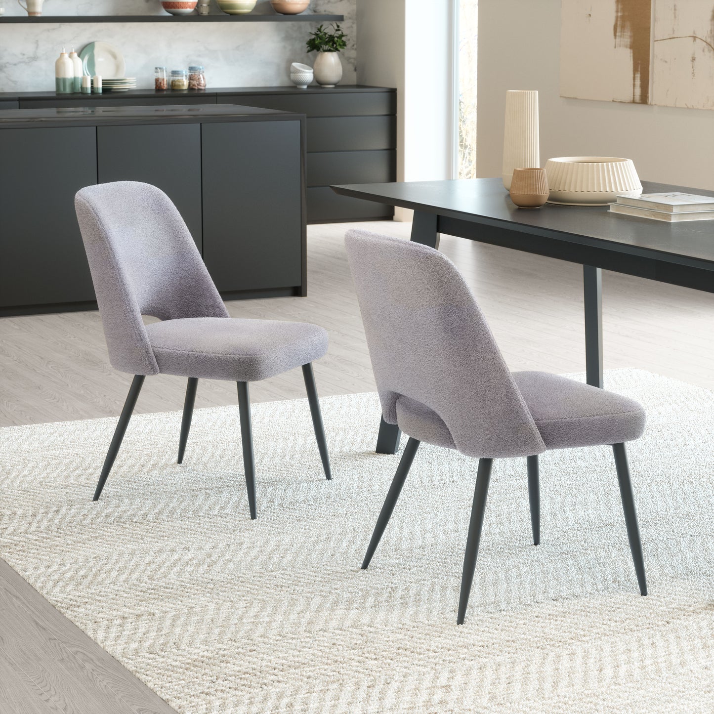 Dining Chair (Set of 2) Gray - Modern & Ergonomic Seating for Home & Office