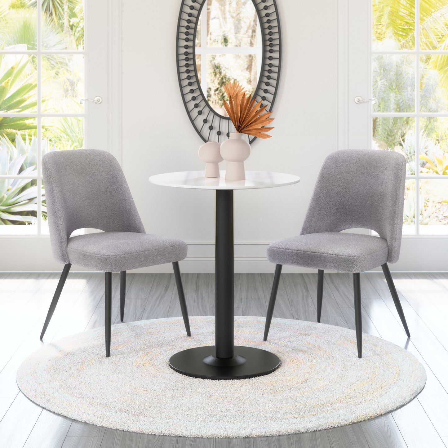 Dining Chair (Set of 2) Gray - Modern & Ergonomic Seating for Home & Office