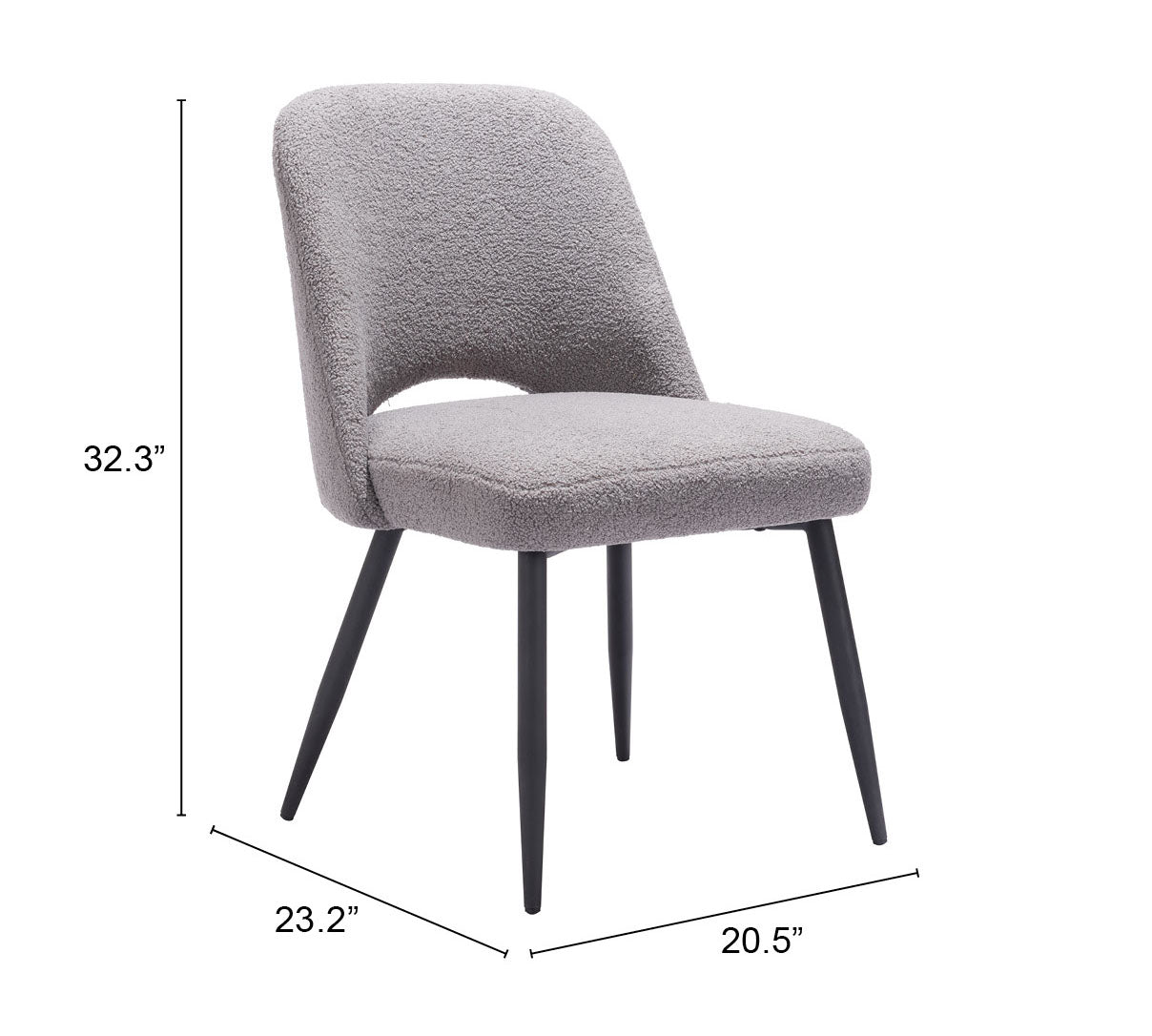 Dining Chair (Set of 2) Gray - Modern & Ergonomic Seating for Home & Office