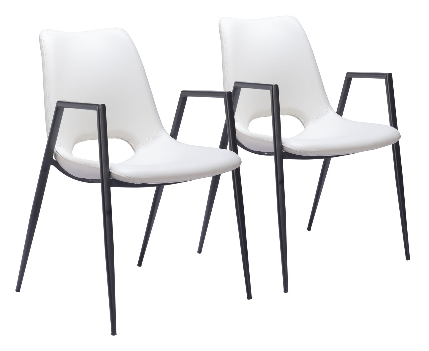 Dining Chair (Set of 2) White - Modern & Ergonomic Seating for Home & Office