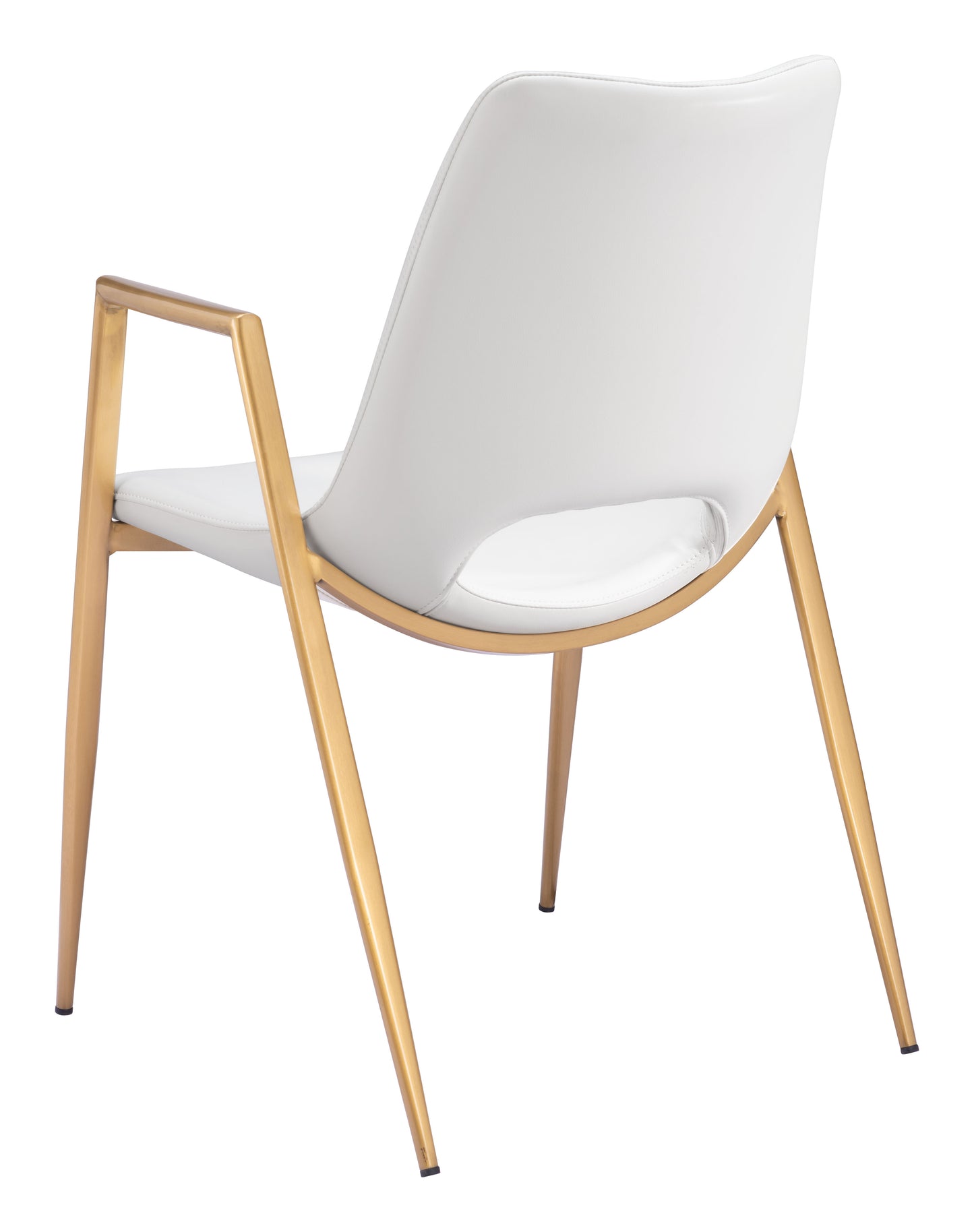 Dining Chair (Set of 2) White & Gold - Modern & Ergonomic Seating for Home & Office