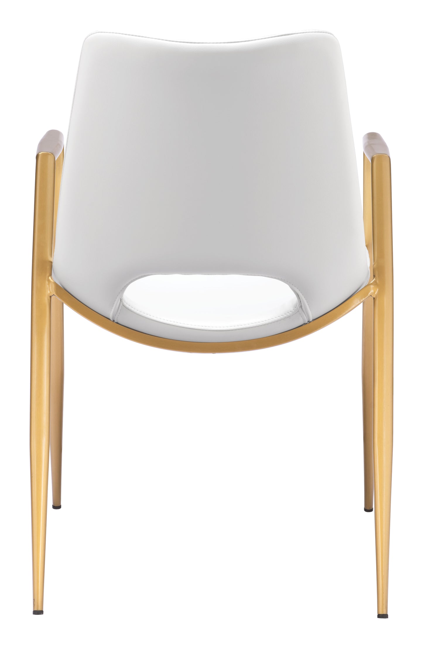 Dining Chair (Set of 2) White & Gold - Modern & Ergonomic Seating for Home & Office