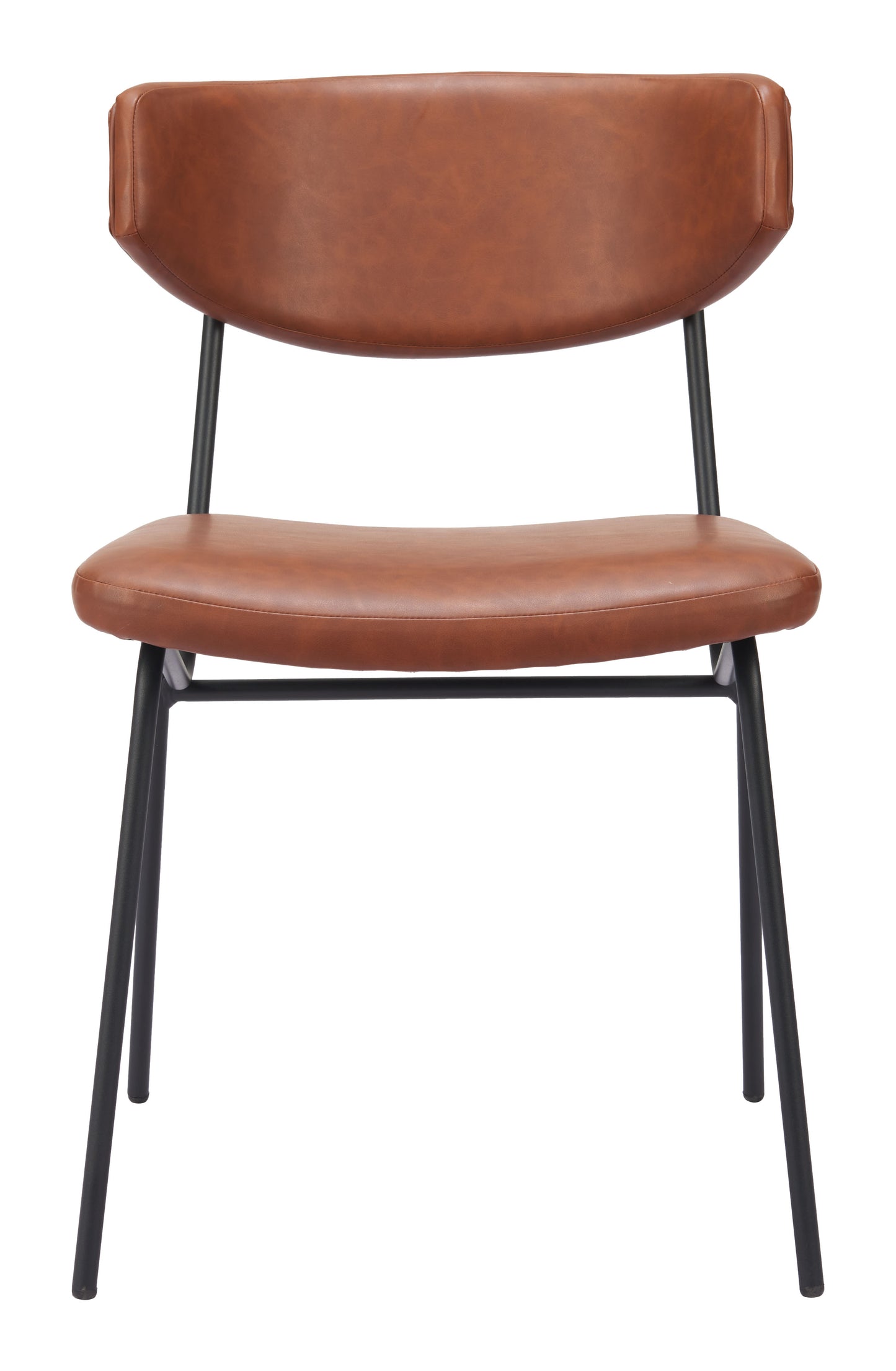 Chaise de salle à manger Charon (lot de 2) marron vintage
