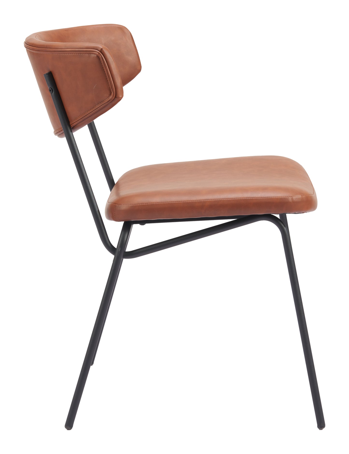 Chaise de salle à manger Charon (lot de 2) marron vintage