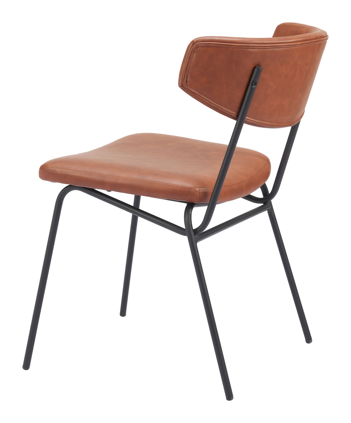 Chaise de salle à manger Charon (lot de 2) marron vintage