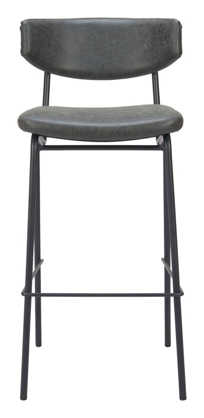 Tabouret de bar Charon (lot de 2) noir vintage