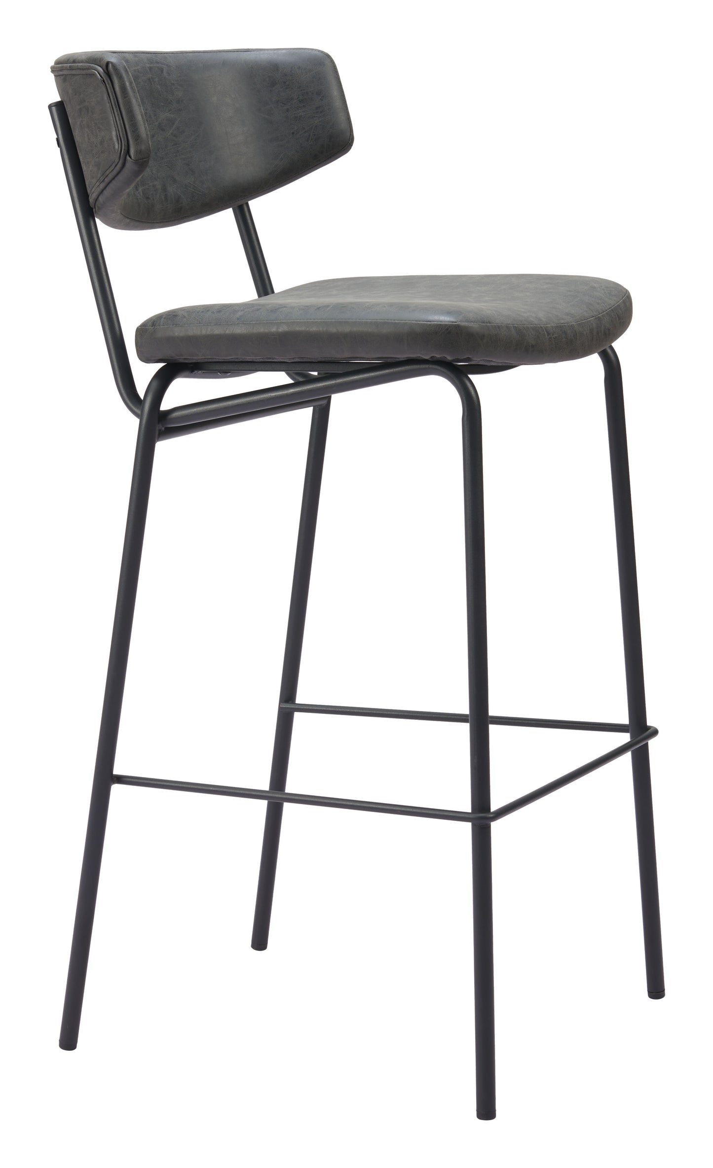 Tabouret de bar Charon (lot de 2) noir vintage