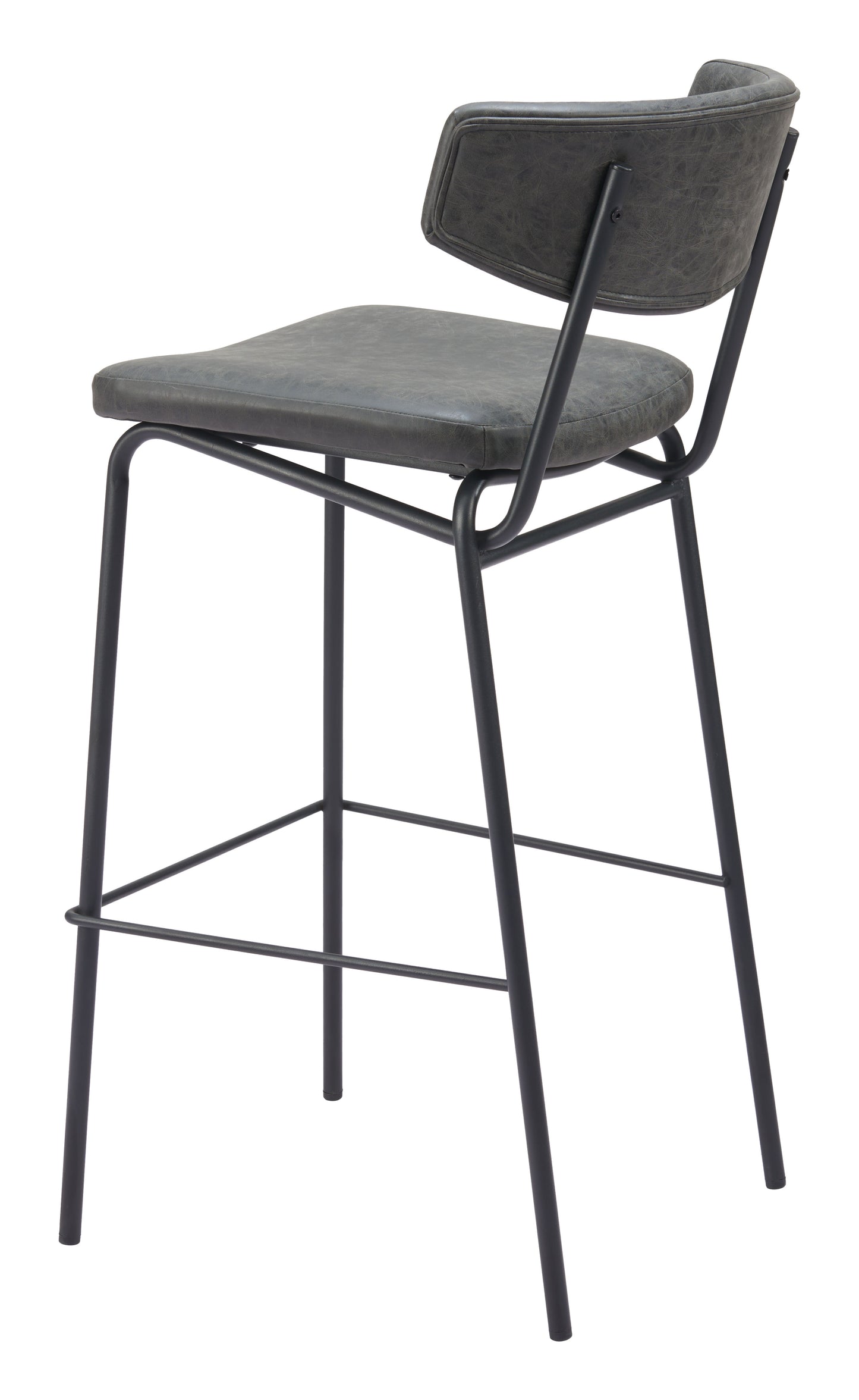 Tabouret de bar Charon (lot de 2) noir vintage