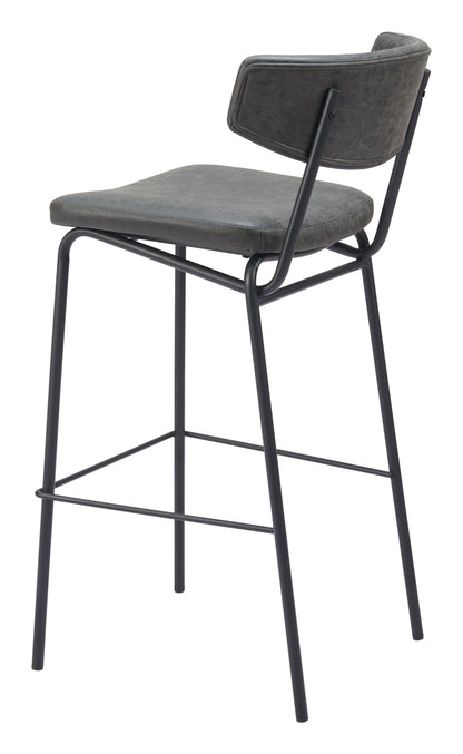 Tabouret de bar Charon (lot de 2) noir vintage