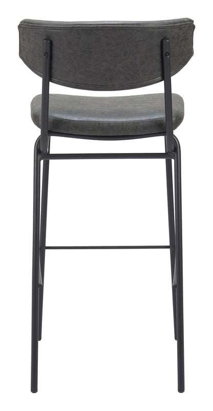Tabouret de bar Charon (lot de 2) noir vintage