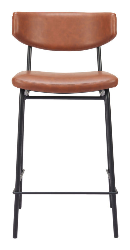 Tabouret de bar Charon (lot de 2) marron vintage