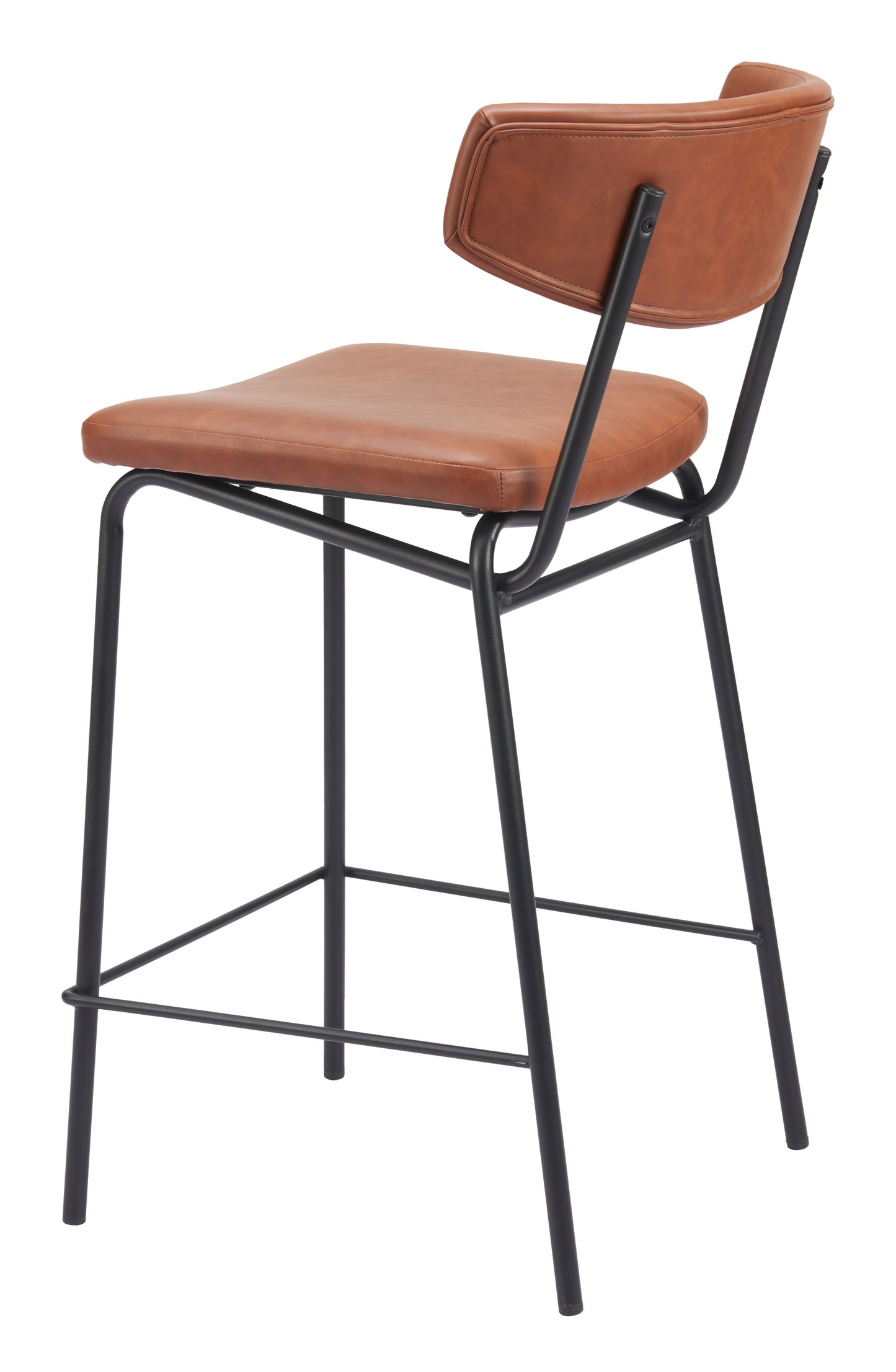 Tabouret de bar Charon (lot de 2) marron vintage