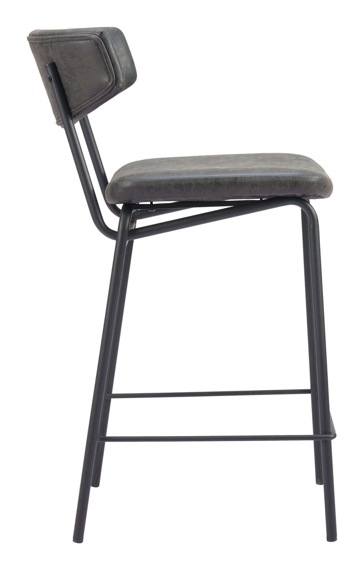 Tabouret de bar Charon (lot de 2) noir vintage
