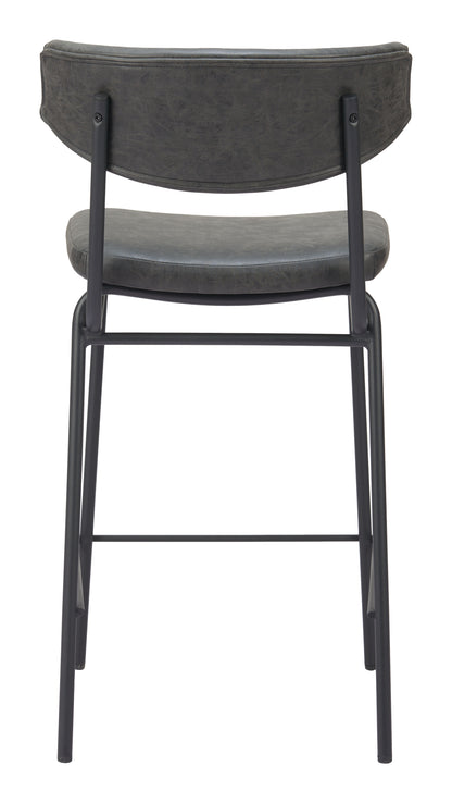 Tabouret de bar Charon (lot de 2) noir vintage