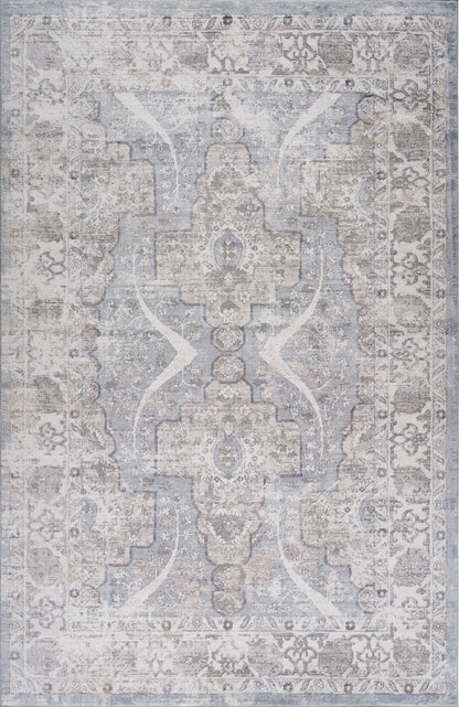 Asala Oriental Traditional Blue and Grey Indoor Rug