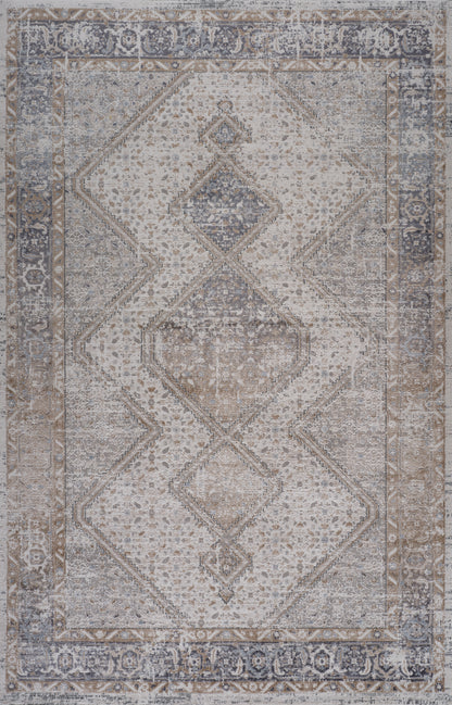 Naqsh Oriental Traditional Blue and Grey Indoor Rug-2
