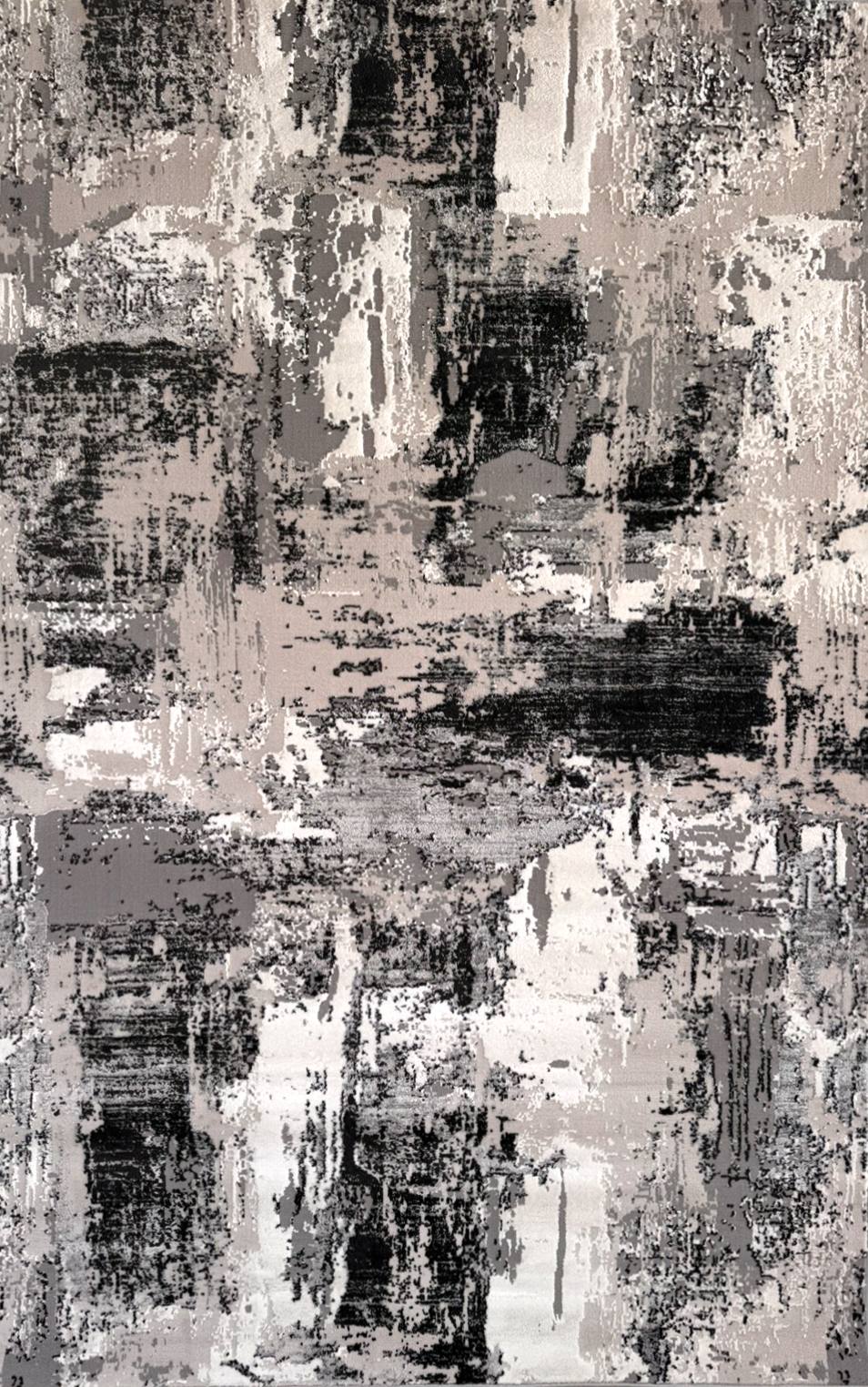 Axiom Abstract Contemporary Grey and Black Indoor Rug-1