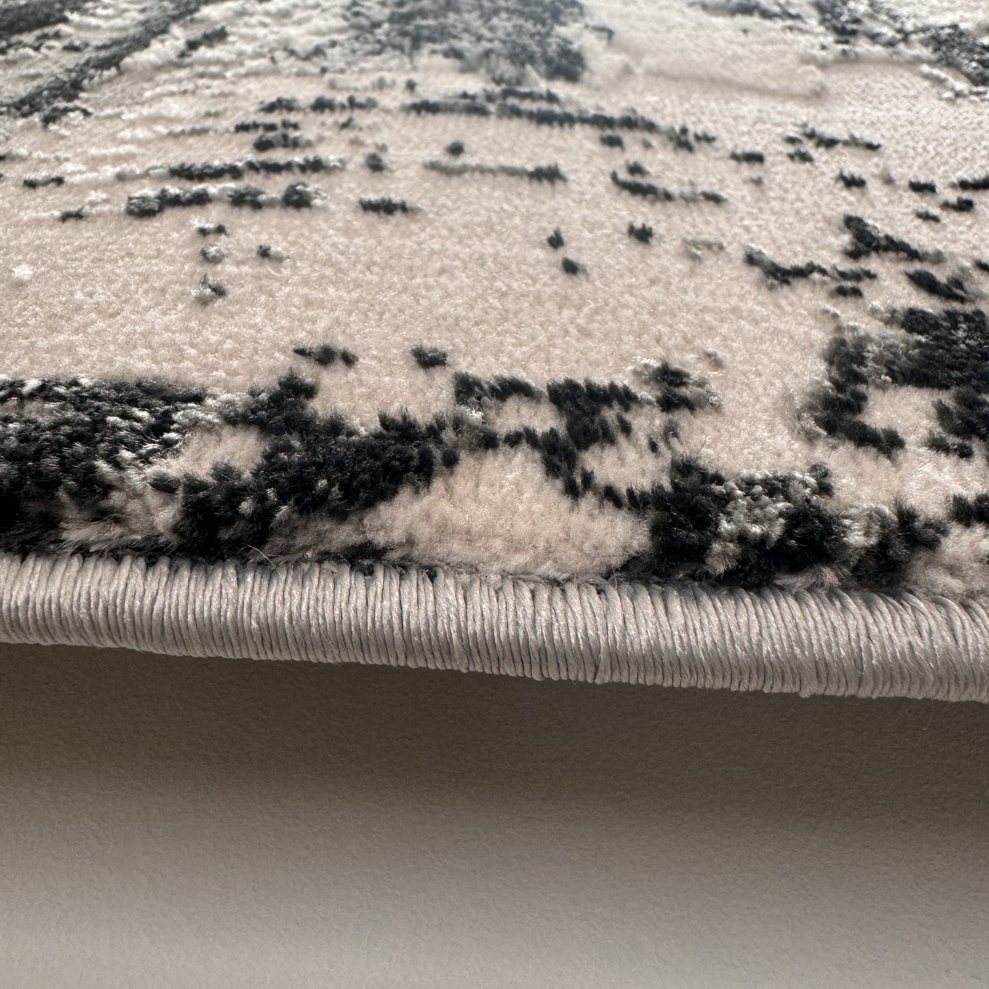 Axiom Abstract Contemporary Grey and Black Indoor Rug-9