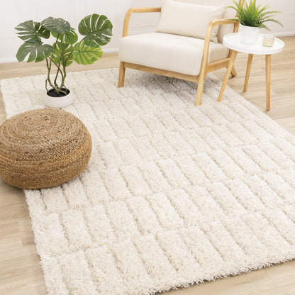 Modern Geometric Cream Area Rug
