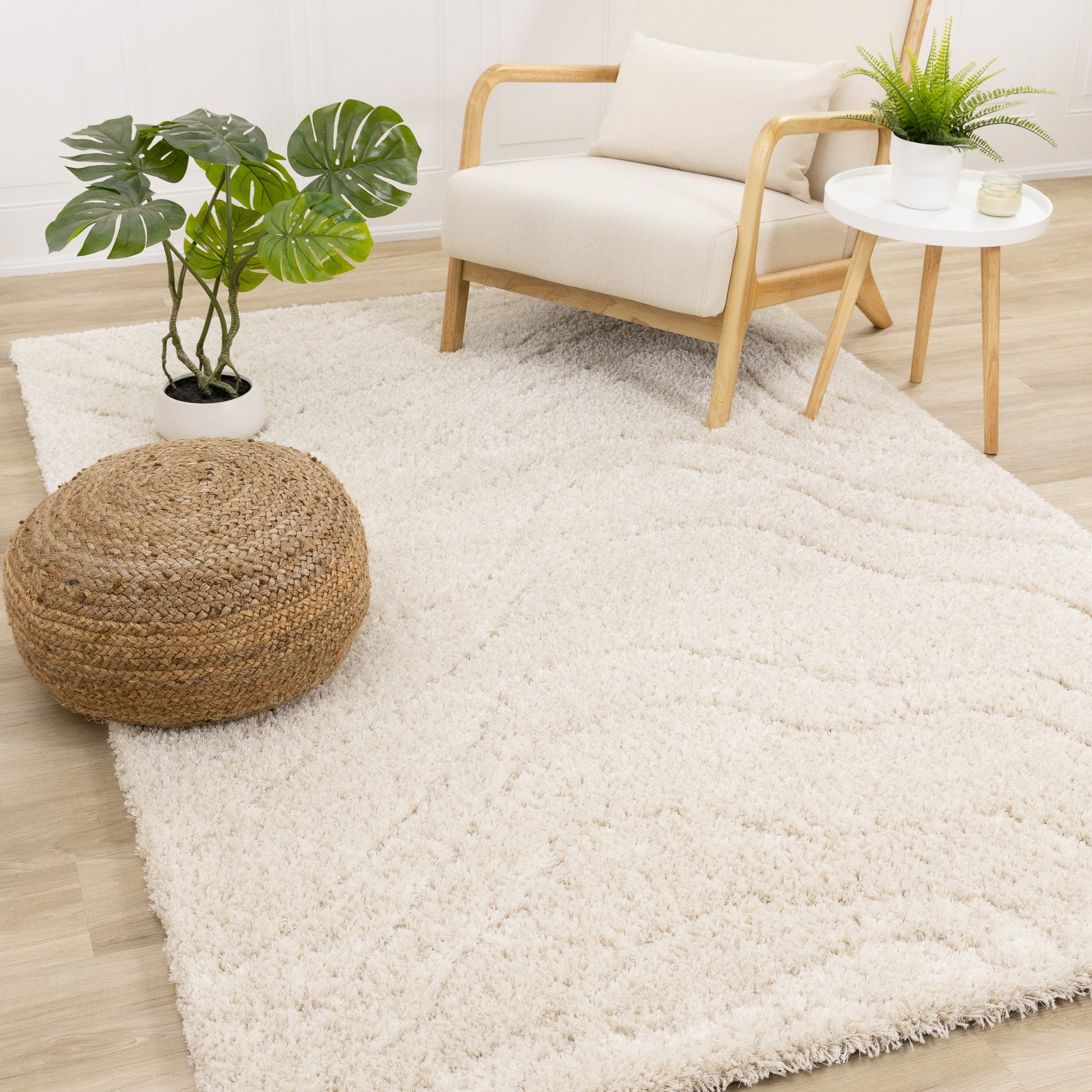 Modern Geometric Cream Area Rug-2