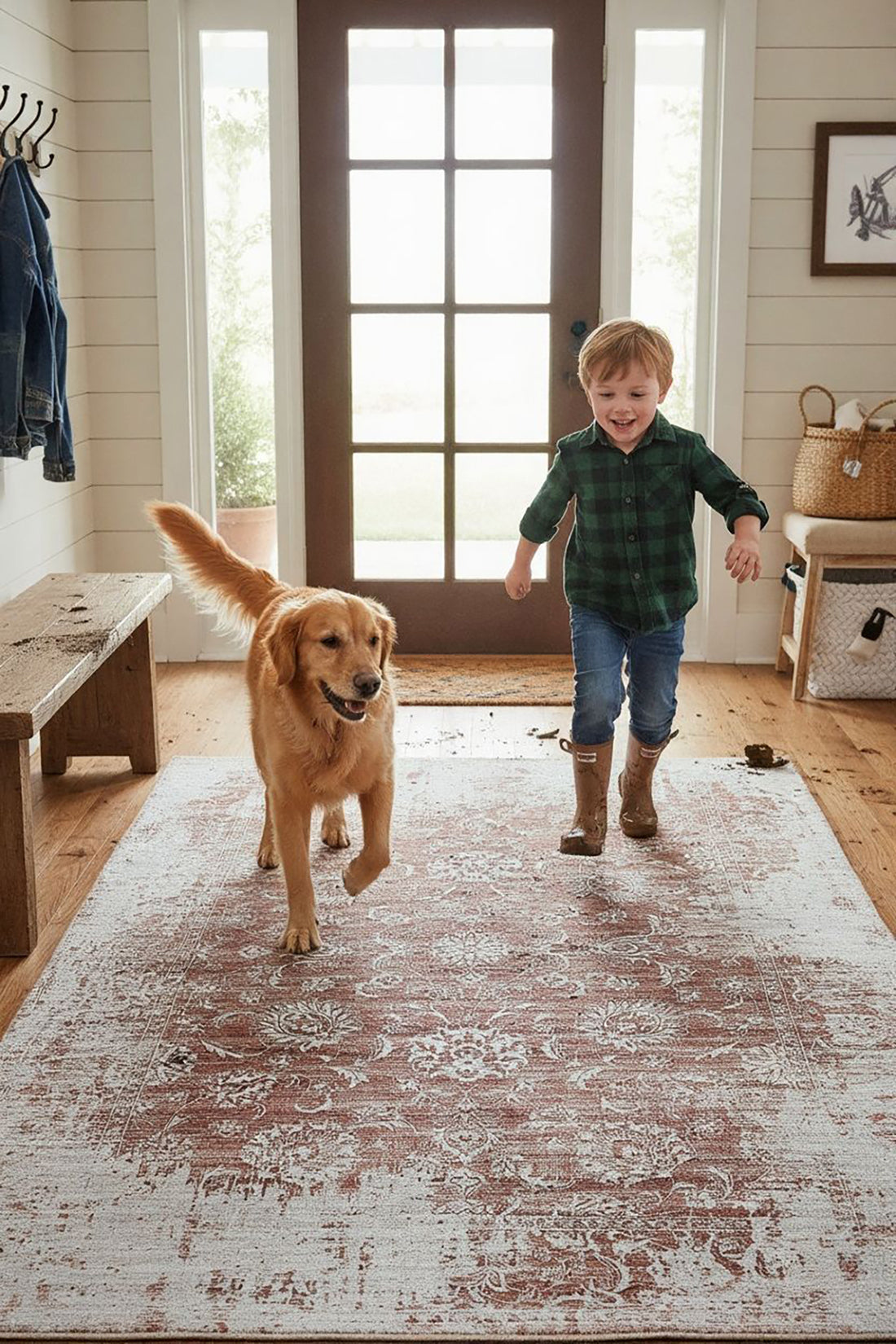 Aria Medallion Traditional Red Indoor Rug-9