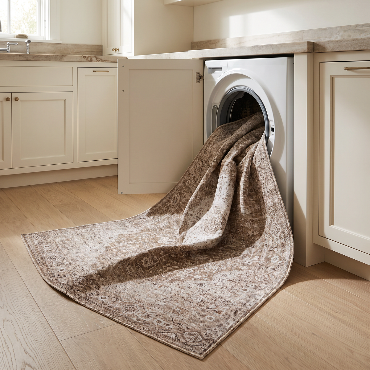 Lina Medallion Traditional Brown Indoor Rug