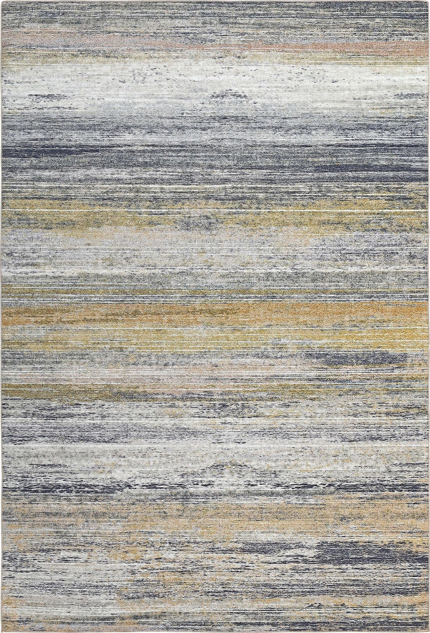 Rosetta Abstract Contemporary Gold and Blue Indoor Rug