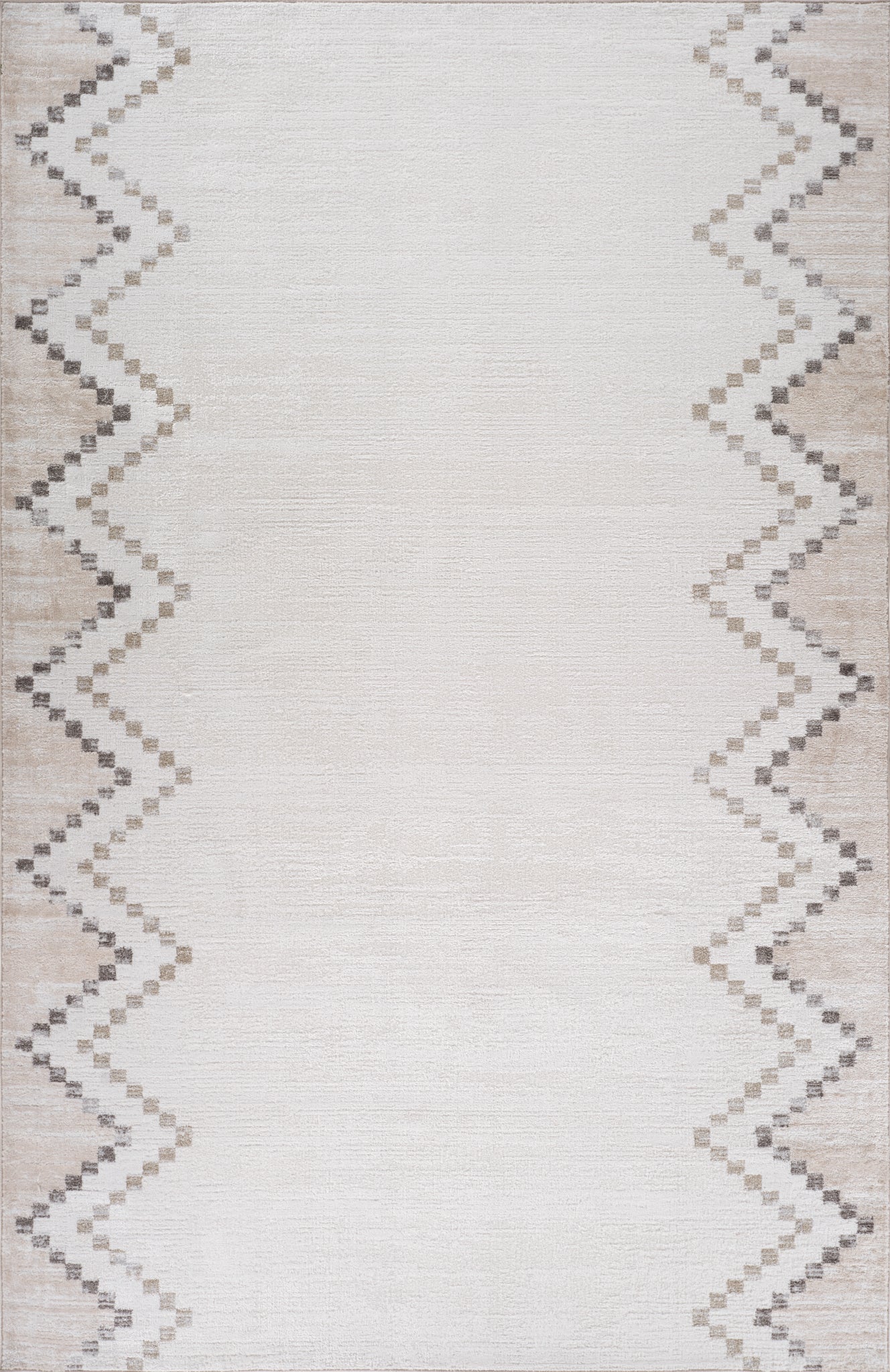 Luma Geometric Contemporary Beige Indoor Rug
