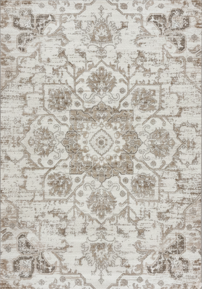 Tala Distressed Contemporary Cream Indoor Rug-1