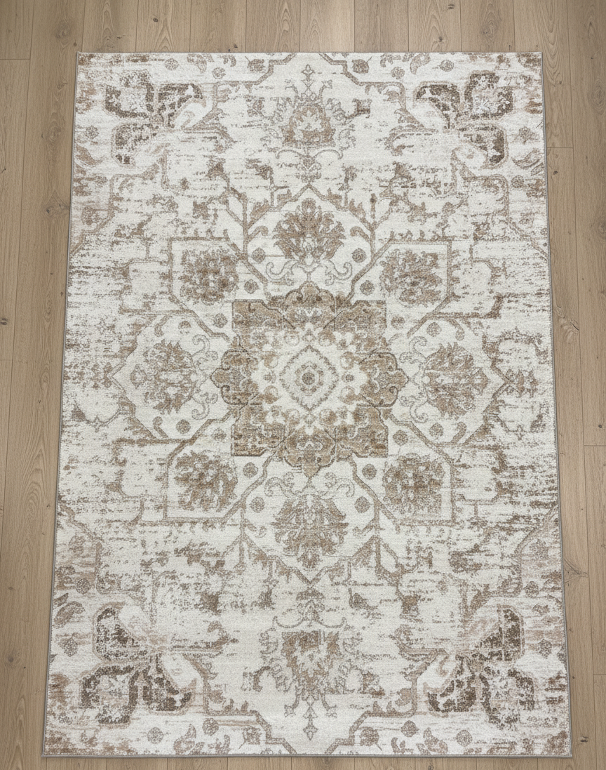 Tala Distressed Contemporary Cream Indoor Rug-6