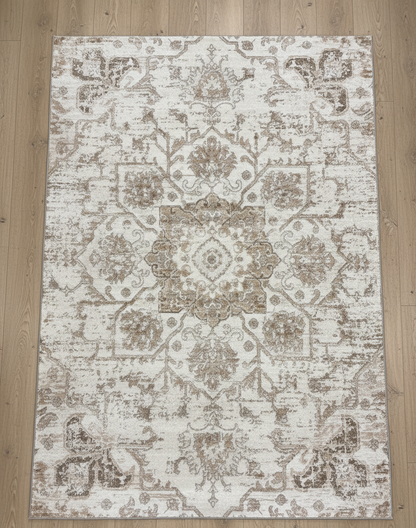 Tala Distressed Contemporary Cream Indoor Rug-6