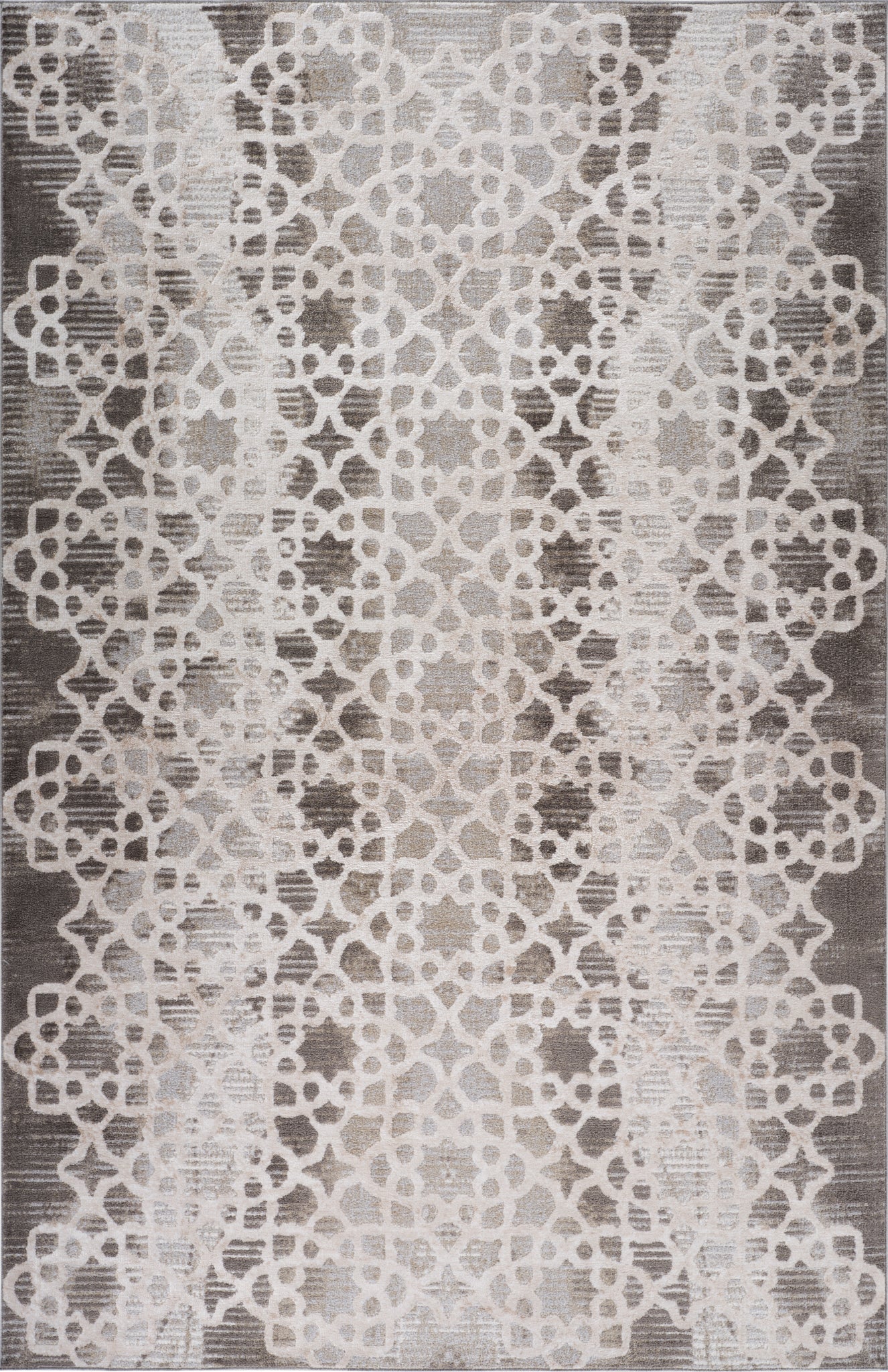 Zahra Trellis Contemporary Brown Indoor Rug